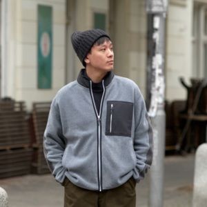 Uniqlo Fleece Full-Zip Jacket Dark Grey